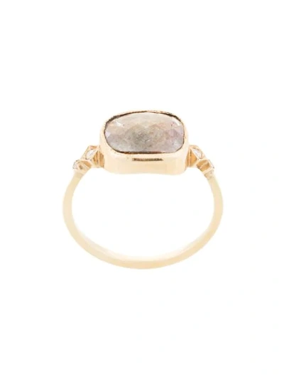 Shop Jennie Kwon Grey Diamond Embellished Ring In Brown