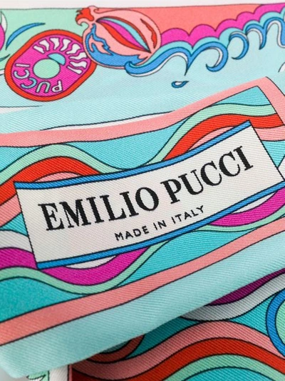 Shop Emilio Pucci Badea Print Silk In Blue