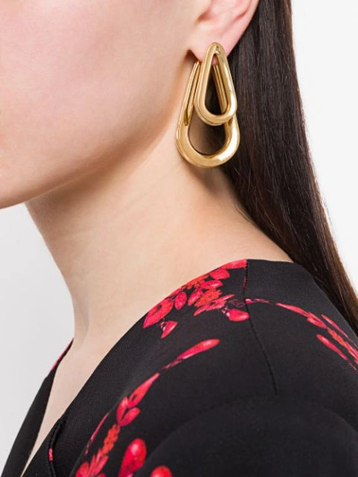 Shop Annelise Michelson Medium Double Ellipse Earrings In Gold