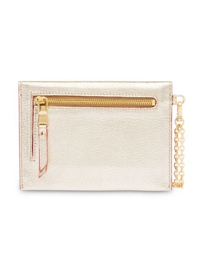 Shop Miu Miu Madras Love Envelope Wallet In Gold