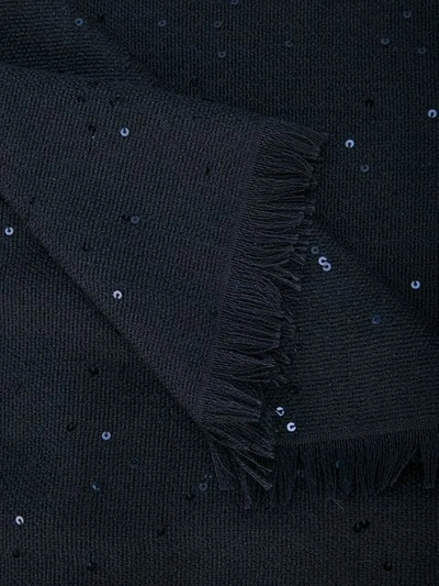 Brunello Cucinelli Sequin Embellished Scarf In Blue
