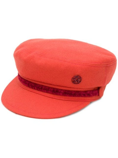 Shop Maison Michel Baker Boy Hat - Orange