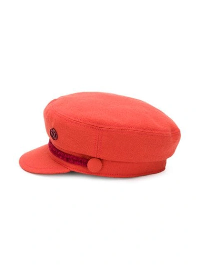 Shop Maison Michel Baker Boy Hat - Orange