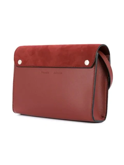 Shop Proenza Schouler Nubuck Ps11 Wallet With Strap In Red