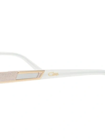 Shop Cazal Rectangle Frame Glasses In Neutrals