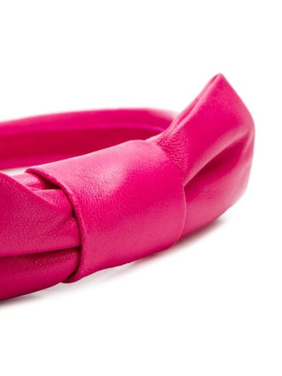 Shop Prada Bow Detail Hairband In Pink