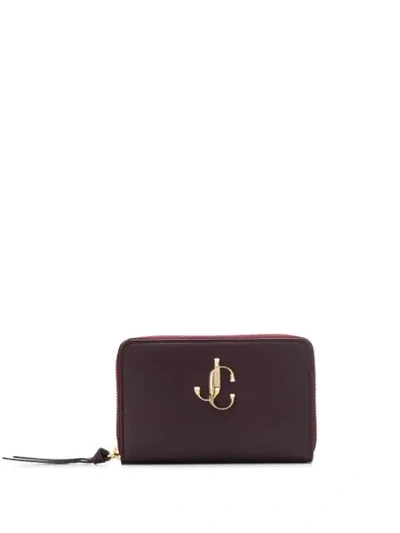 Shop Jimmy Choo Christie Zip-around Wallet In Red