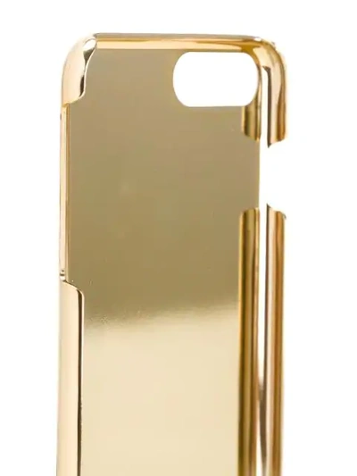 Shop Chiara Ferragni Wink Iphone 7 Plus Case In Gold