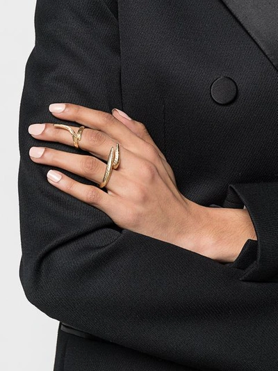 Givenchy Claw Ring Set In Gold