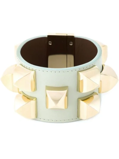 Shop Givenchy Studded Cuff In Green