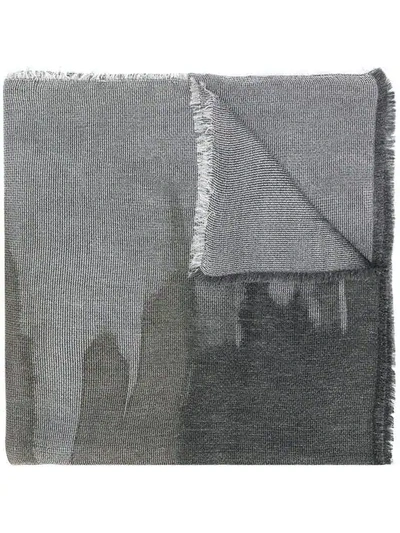 Shop Blanca Metallic Abstract-pattern Scarf In Grey