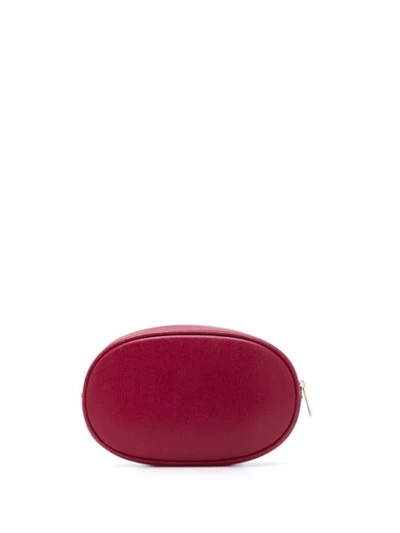 Shop Furla Oval Beauty Case In Red