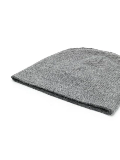 AGNONA RIBBED BEANIE - 灰色