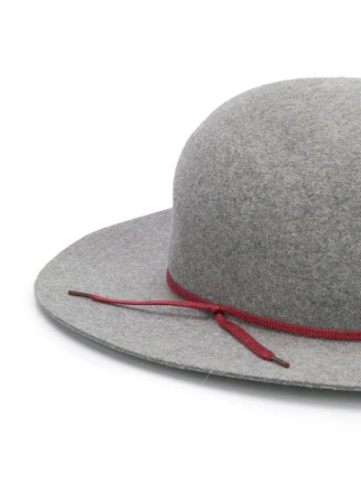 Shop Maison Michel Fedora Hat - Grey