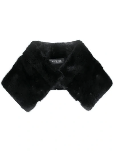 Shop Simonetta Ravizza Collar Scarf In Black