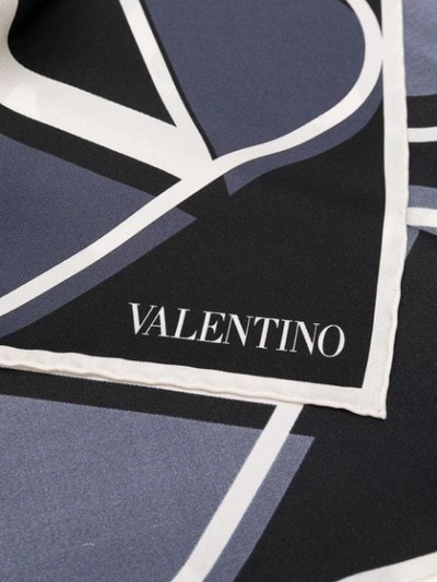 Shop Valentino Vlogo Scarf In Black