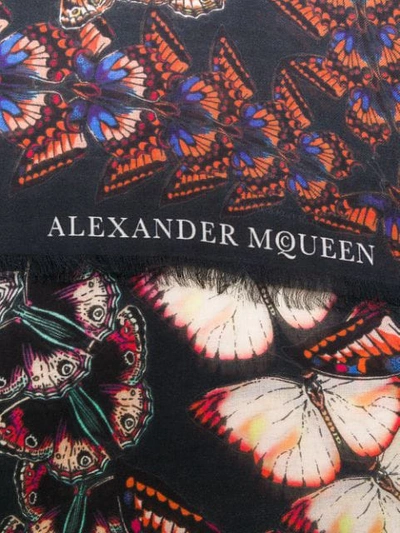 Shop Alexander Mcqueen Metamorphosis Butterfly Pashmina - Multicolour