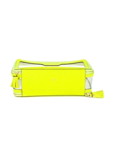 Shop Anya Hindmarch Inflight Make-up Bag In Yellow