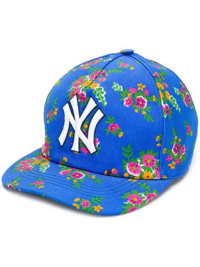 Shop Gucci Ny Yankees™ Baseball Cap In Blue