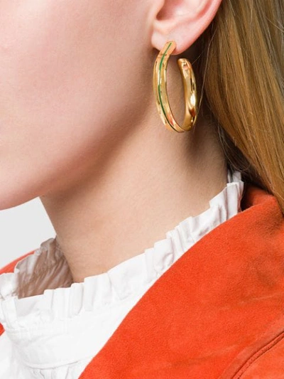 Shop Aurelie Bidermann Ajoncs Hoop Earrings In Gold