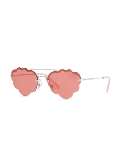 Shop Miu Miu Noir Sunglasses In Pink