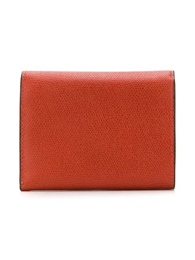 Shop Valextra Three-fold Wallet - Red