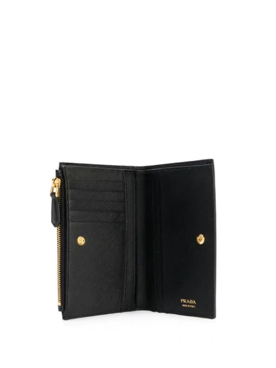 Shop Prada Billfold Lettering Logo Wallet In Black