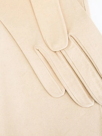 Pre-owned Hermes  Long Gloves In Neutrals