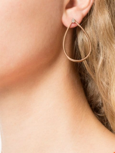 Shop Anita Ko Pear Hoops In Neutrals