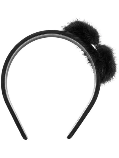 Shop Ferragamo Salvatore  Vara Bow Headband - Black