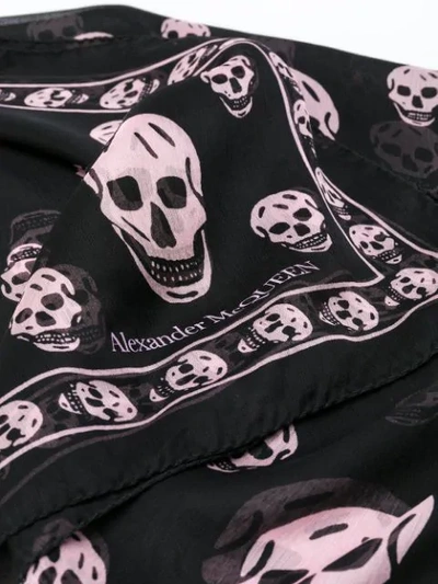 Shop Alexander Mcqueen Skull Pattern Scarf In 1050 Black