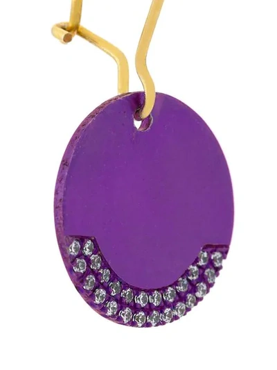 Shop Ileana Makri Plate Earring In Purple