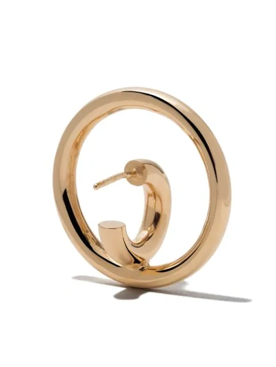 Shop Charlotte Chesnais Medium Saturn Blow Earrings In Gold
