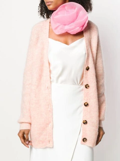 Shop Marc Jacobs Schal Mit Oversized-blume - Rosa In Pink