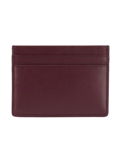 Shop Saint Laurent Monogram Card Case In Red