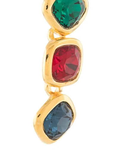 Shop Kenneth Jay Lane Gemstones Drop Earrings In Multicolour
