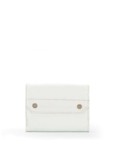 Shop Versus Patent Leather Flap Wallet In White