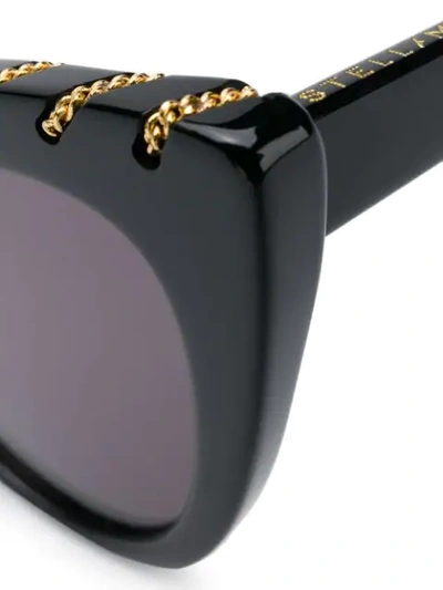 Shop Stella Mccartney Falabella Cat Eye Sunglasses In Black