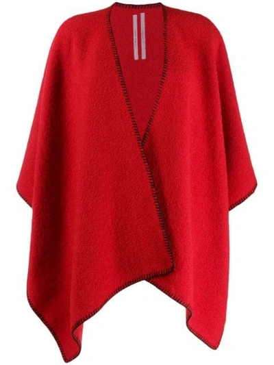 Shop Rick Owens Oversized Scarf In Red
