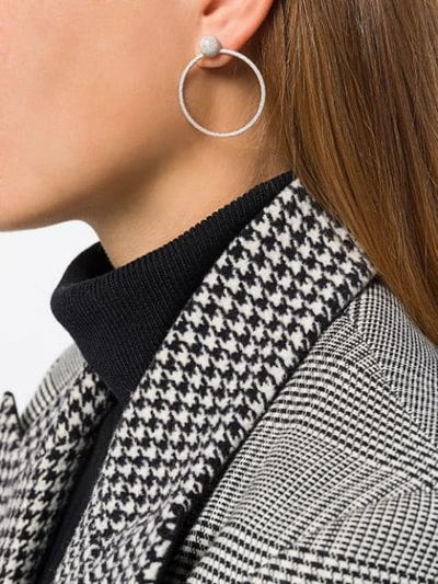 Shop Carolina Bucci Florentine Finish Large Round Door Knocker Earrings In Grey