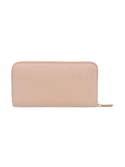 Shop Prada Continental Wallet In Pink