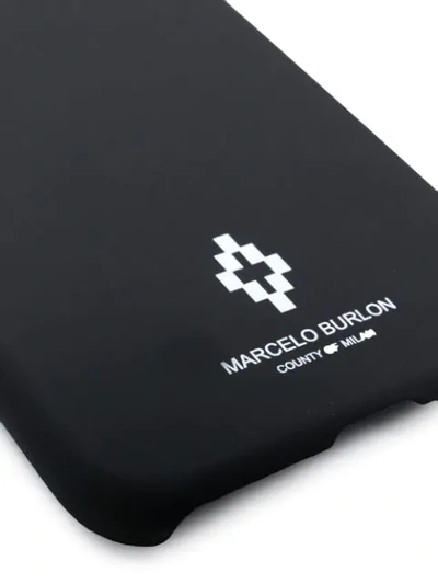 Shop Marcelo Burlon County Of Milan He Never Cared Iphone X Case - Black