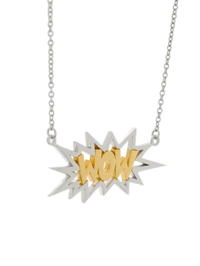 Shop True Rocks 'wow' Pendant Necklace In Silver