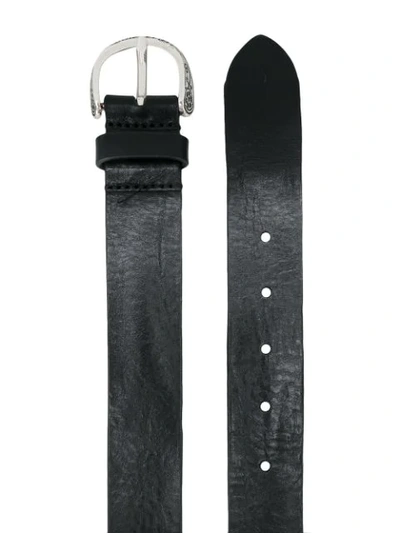 Shop Diesel Buckle Embellished Belt In Black