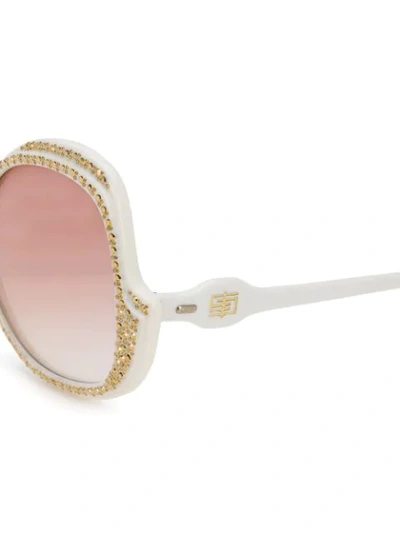 Pre-owned Emilio Pucci 1970s Maharaja Sunglasses In White