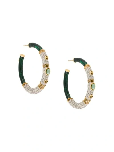 Shop Gas Bijoux Comporta Hoop Earrings - Green