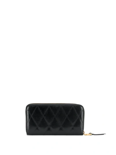 Shop Givenchy Quilted Zip-around Wallet In Black