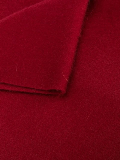 MAX MARA LOGO刺绣围巾 - 红色