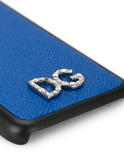 Shop Dolce & Gabbana Logo Iphone X Case In Blue