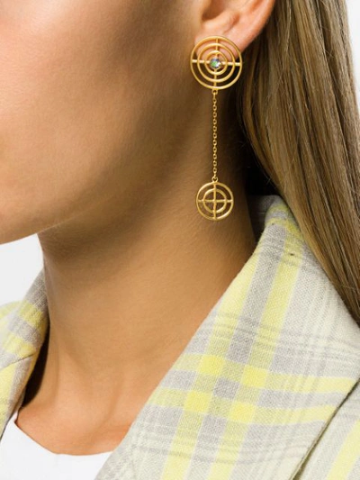 Shop Charlotte Valkeniers Long Coil Earrings In Gold